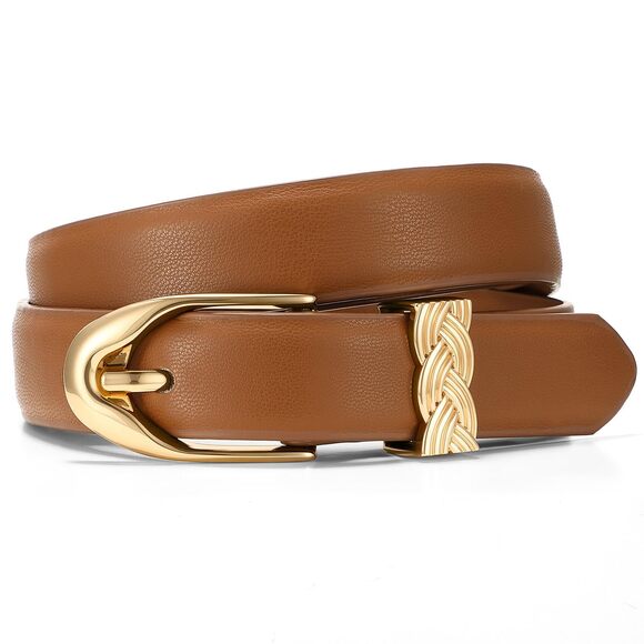 Χzqtіvе Accessories - 8192 Womens Leather Belts For Jeans Dresses Pants, Fashion Black Brown Gold